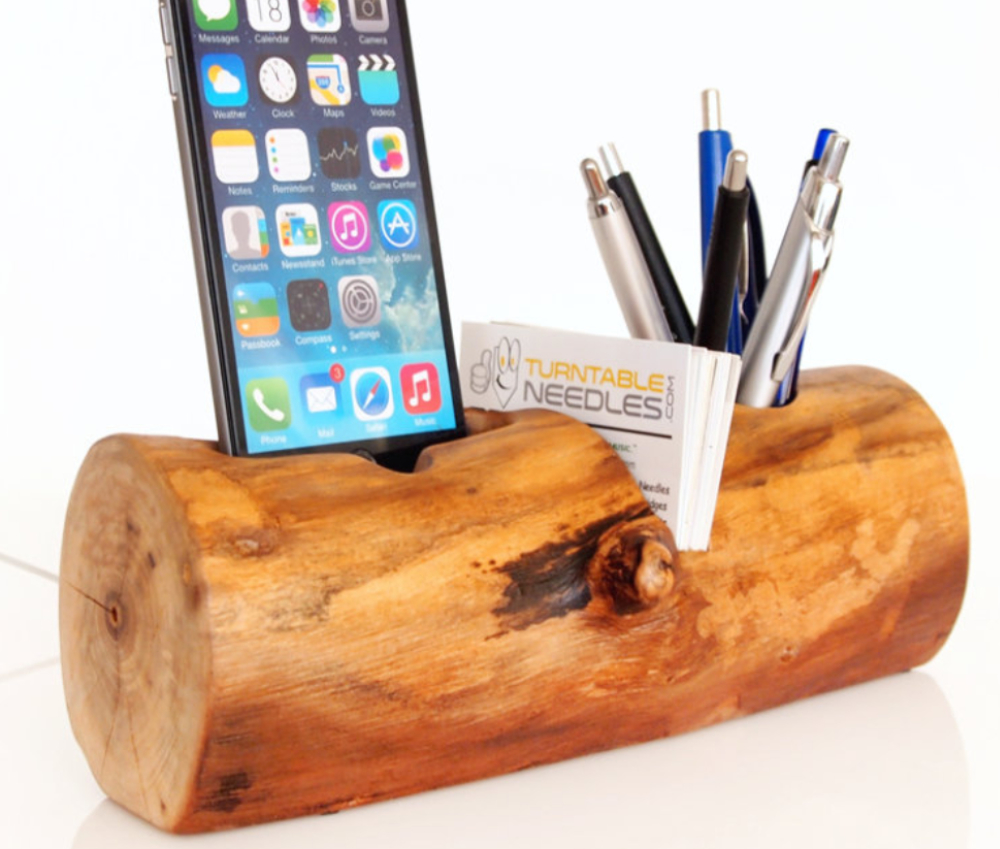 Rustic office holder for Apple or Android