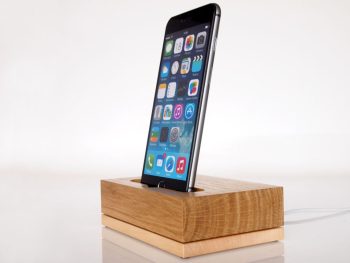 Single iPhone / Android Docking Station Handmade from Hardwood
